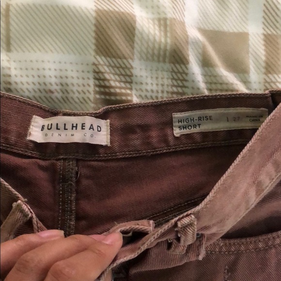 Plum Denim High-Rise Shorts - Picture 3 of 4